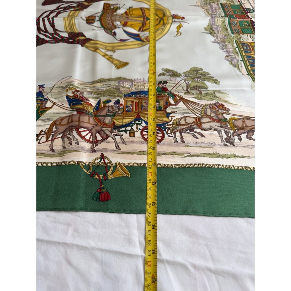 Vintage Gucci Silk Scarf Green - Picture 7 of 8